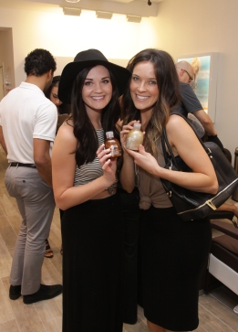 Guests Brittney Saye, Amy Robbins showing off their Pigma Customized Color Shampoo.